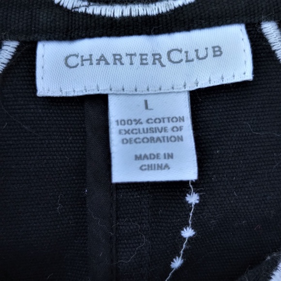 Striking Charter Club 100% Cotton Jacket EUC L - Picture 5 of 5